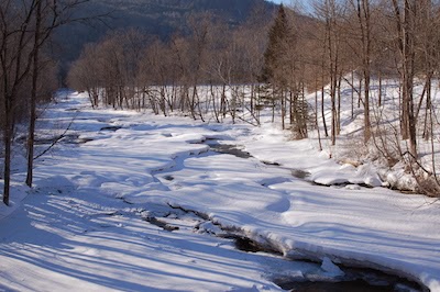 Vermont frozen river near Tunbridge