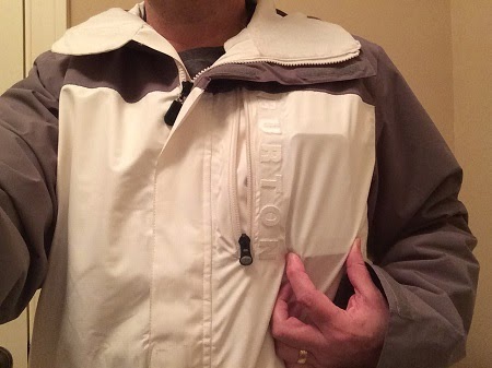Ski jacket with iPhone in pocket