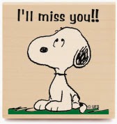 Snoopy: I'll miss you!