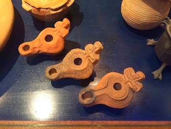Chuck and Lori's Travel Blog - Ancient Clay Oil Lamps