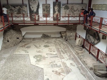 Chuck and Lori's Travel Blog - Ancient Floor Mosaic, Istanbul