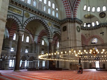 Chuck and Lori's Travel Blog - Suleymaniye Mosque Interior