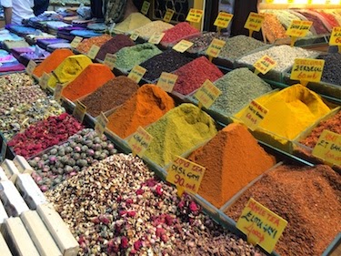 Chuck and Lori's Travel Blog - Spice Vendor at the Egyptian Bazaar