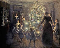 Chuck and Lori's Travel Blog - Family Around the Christmas Tree