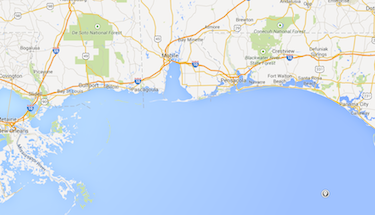Google Maps from New Orleans to Panama City, Florida