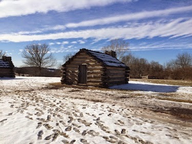 Chuck and Lori's Travel Blog - Log Troop Hut at Valley Forge