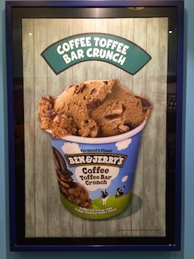 Chuck and Lori's Travel Blog - Ben & Jerry's Coffee Toffee Bar Crunch Flavor Poster
