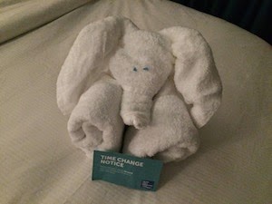 Chuck and Lori's Travel Blog - Towel Elephant, Norwegian Epic