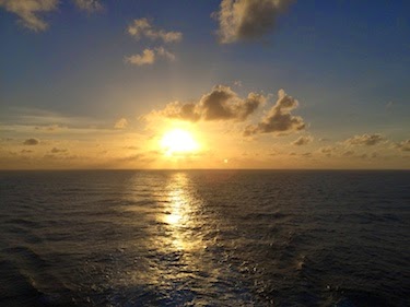 Chuck and Lori's Travel Blog - Sunset or Sunrise from the Norwegian Epic