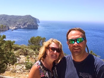 Chuck and Lori's Travel Blog - Chuck and Lori at Seaside Cliffs Near San Miguel Ibiza