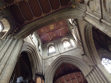 Chuck and Lori's Travel Blog - Differing Arch Shapes and Heights at Ripon Cathedral
