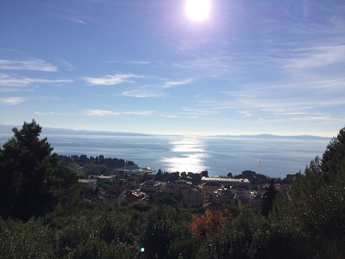 View of Split, Croatia from Park Šuma Marjan