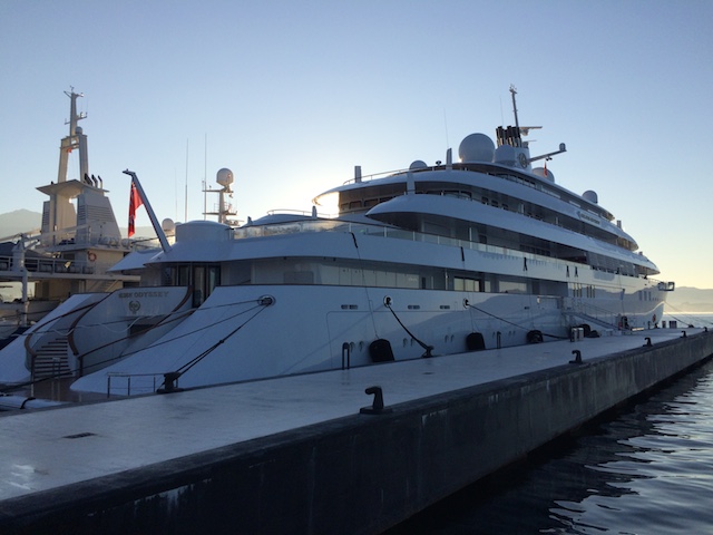 Golden Odyssey Super Yacht, docked in Tivat, Montenegro