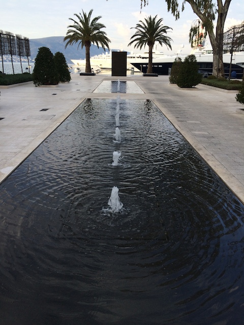 Water feature in Porto Montenegro, Tivat