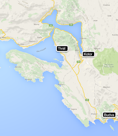 Map of Coastal, Montenegro, (c) Google Maps